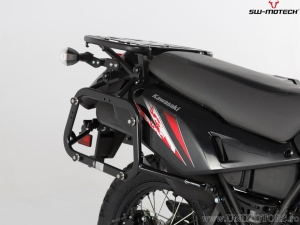 Set cutii laterale (sidecase) TRAX ADV L/M aluminiu argintiu si suporti EVO - 82.0L - Kawasaki KLR 650 ('08-'18) - SW-Motech