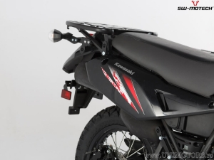 Set cutii laterale (sidecase) TRAX ADV L/M aluminiu argintiu si suporti EVO - 82.0L - Kawasaki KLR 650 ('08-'18) - SW-Motech