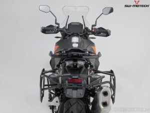 Set cutii laterale (sidecase) TRAX ADV L/M aluminiu argintiu si suporti EVO - 82.0L - Suzuki DL 650 V-Strom ('04-'10)- SW-Motech