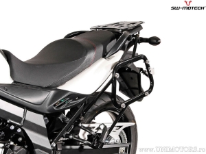 Set cutii laterale (sidecase) TRAX ADV L/M aluminiu argintiu si suporti EVO - 82.0L - Suzuki DL 650 V-Strom ('11-'16)- SW-Motech