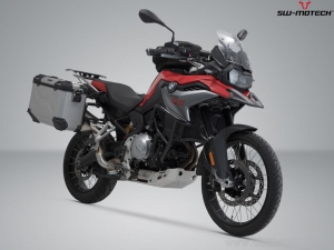 Set cutii laterale (sidecase) TRAX ADV L/M aluminiu argintiu si suporti PRO - 82.0L - BMW F750GS / F850GS/Adv ('17-) - SW-Motech