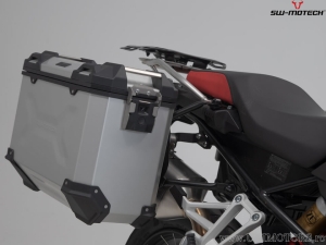 Set cutii laterale (sidecase) TRAX ADV L/M aluminiu argintiu si suporti PRO - 82.0L - BMW F750GS / F850GS/Adv ('17-) - SW-Motech