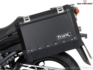 Set cutii laterale (sidecase) TRAX ADV L/M aluminiu negru si suporti EVO - 82.0L - Suzuki DL 650 V-Strom ('04-'10) - SW-Motech