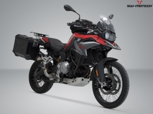 Set cutii laterale (sidecase) TRAX ADV L/M aluminiu negru si suporti PRO - 82.0L - BMW F750GS / F850GS/Adv ('17-) - SW-Motech