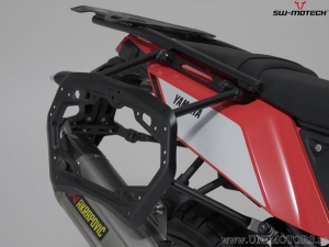 Set cutii laterale (sidecase) TRAX ADV L/M aluminiu negru si suporti PRO - 82.0L - Yamaha Ténéré 700 models ('19-)- SW-Motech