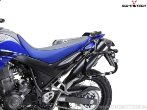 Set cutii laterale (sidecase) TRAX ADV M aluminiu argintiu si suporti EVO - 74.0L - Yamaha XT 660 X / R ('04-'16) - SW-Motech