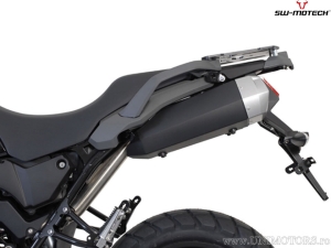 Set cutii laterale (sidecase) TRAX ADV M aluminiu negru si suporti EVO - 74.0L - Yamaha XT 660 Z Ténéré ('07-'16) - SW-Motech