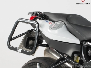 Set cutii laterale (sidecase) TRAX ADV M/L aluminiu argintiu si suporti EVO - 82.0L - BMW F 800 R (09-) / F 800 GT - SW-Motech