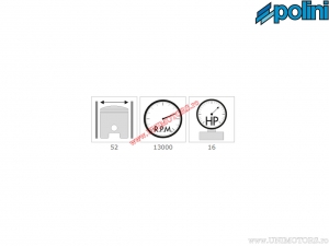 Set cylinder head 4V (diameter 52mm) - Honda XR 50 / Polini XP4T - Polini