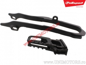 Set de Guía de Cadena (Negro) - Honda CRF 250 R ('10) / CRF 450 R ('09-'10) - Polisport