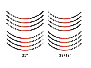 Set de pegatinas de llanta KTM 125 EXC / 125 EXC Six Days / 250 EXC / 250 EXC Six Days / 300 EXC ('03-'17) - KTM