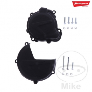 Set de protección de tapa de embrague y encendido negro Polisport - Beta RR 250 2T Enduro ('13-'17) / RR 250 2T Racing ('14-'17