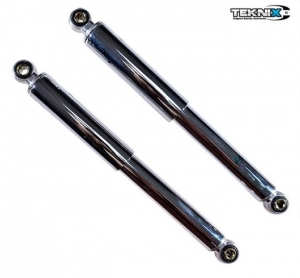 Set di ammortizzatori posteriori cromati L.320mm - Moped Peugeot 103 RCX / Vogue S2 / S2A / SX / SXA / VS2 / VSX 2T AC 50cc - Te