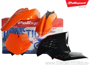 Set di Plastica (Arancione/Nero) - KTM SX 125 2T / SX 250 2T / SX-F 250 4T / SX-F 450 Racing ('07-'10) / SX 150 2T - Polisport