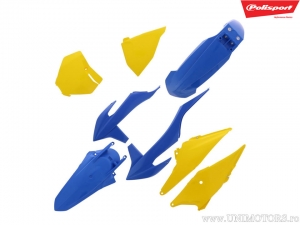 Set di plastica blu/giallo Vintage Edition - KTM SX 125 / SX 250 / SX-F 250 ie 4T / SX-F 450 ie ('19-'20) - Polisport