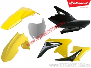 Set di plastica (giallo / nero / bianco) - Suzuki RM-Z 450 ('08-'17) - Polisport