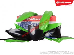 Set di plastica (verde - nero) - Kawasaki KX 250 F 4T ('09-'12) - Polisport