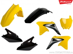 Set gele/zwarte plastic onderdelen - Suzuki RM-Z 250 ('10-'18) - Polisport