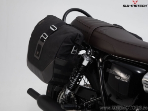 Set genti laterale Legend Gear LC2 Black Ed si suporti SLC - 27.0L - Triumph Bonneville T100 ('16-) / T120 ('15-) - SW-Motech