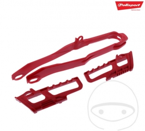 Set guida catena rosso Polisport - Husqvarna FC 250 ('16-'20) / Husqvarna FC 350 ('16-'20) / Husqvarna FC 450 ('16-'20) - JM