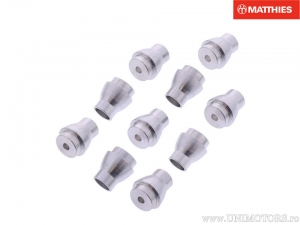 Set of 10 Welding Nipples Length: 11.0mm - Hole Diameter: 2.5mm - Outer Diameter: 6.5mm - JM into EX