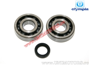 Set of bearings and seals for crankshaft - Aprilia Sportcity / Piaggio Piaggio Fly / Liberty / Vespa LX / Zip 4T 50cc 4T - (Olym