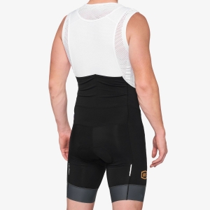 Set of Exceeda Bib Lycra Short Pants Black/Charcoal: Size - LG