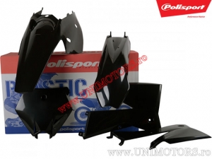 Set plastic (zwart) - KTM EXC 125 / EXC 200 / EXC 250 / EXC 400 / EXC 300 / EXC 450 Racing ('05-'07) / SX ('05-'06) - Polisport