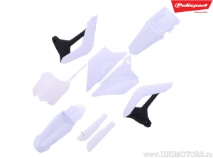 Set Plastica Bianco/Nero - Sherco SC 125 R 2T Factory Cross Country / SC 300 R 2T Racing / SCF 500 R Factory - Polisport