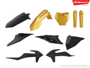 Set plastica oro/nero - KTM SX 125 / SX-F 450 ie / SX-F 450 ie Cairoli / SX-F 450 ie Herlings Replica - Polisport