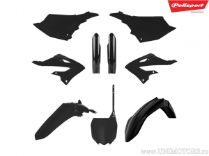 Set plastice negre - Yamaha YZ 125 / YZ 125 Monster Energy / YZ 250 2T / YZ 250 2T Monster Energy Edition ('22-'23) - Polisport