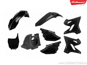 Set plastice negre - Yamaha YZ 125 / YZ 250 2T ('02-'19) - Polisport