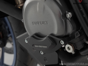 Set protectie capac ambreiaj si alternator - material: aluminiu negru - Suzuki GSX-S1000/ GSX-S1000GX/ GSX-S950 - SW-Motech