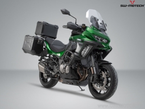 Set protectii Adventure (scut motor + 2x crashbar + handguard KOBRA + 2x crashpad) - Kawasaki Versys 1000 ('18-) - SW-Motech