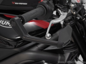 Set protectii manete cu aparatoare - material: aluminiu - culoare: negru - Triumph Street Triple 765 R / S ('19-) - SW-Motech