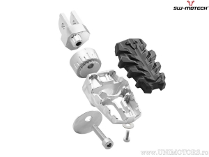 Set scarite EVO - oțel inoxidabil - cauciuc / argintiu-negru - BMW R1100GS R1150GS/Adv. R1200GS ('93-'12) - SW-Motech