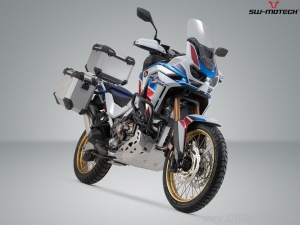 Set TRAX ADV argintiu (topcase + 2x sidecase + suporti PRO + ADV-RACK) - 150.0L - Honda CRF1100L / Adv Sports ('19-) - SW-Motech