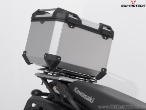 Set TRAX ADV argintiu (topcase + 2x sidecase + suporti PRO + ADVENTURE-RACK) - 150.0L - Kawasaki KLR 650 ('22-) - SW-Motech