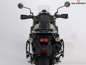 Set TRAX ADV argintiu (topcase + 2x sidecase + suporti PRO + ADVENTURE-RACK) - 150.0L - Kawasaki KLR 650 ('22-) - SW-Motech