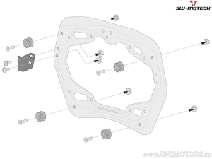 Set TRAX ADV argintiu (topcase + 2x sidecase + suporti PRO + STREET RACK) - 150.0L - Honda X-ADV ('20-) - SW-Motech