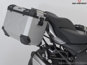 Set TRAX ADV argintiu (topcase +2x sidecase + suporti PRO + STREET RACK) - 158.0L - Kawasaki Versys 1000/1000S ('18-)- SW-Motech