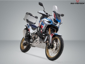 Set TRAX ADV argintiu (topcase TRAX ADV + suport + adaptor + blocator) - Honda CRF1100L / Adv Sports ('19-) - SW-Motech