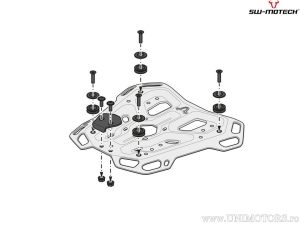 Set TRAX ADV argintiu (topcase TRAX ADV + suport + adaptor + set blocare) - Honda CB500X / CB500F/  CBR500R / NX500 - SW-Motech