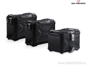 Set TRAX ADV negru (topcase + 2x sidecase + suporti EVO + ALU-RACK) - 150.0L - BMW R 1200 GS ('04-'12) - SW-Motech