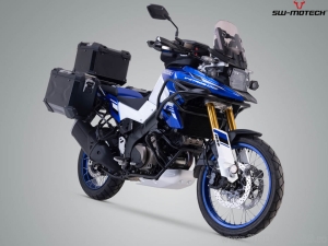 Set TRAX ADV negru (topcase + 2x sidecase + suporti PRO + ADV-RACK) - 150.0L - Suzuki V-strom 1050 / XT ('19-) - SW-Motech