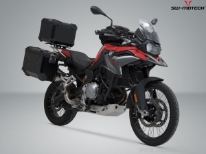 Set TRAX ADV negru (topcase + 2x sidecase + suporti PRO + ADV-RACK pt suporti inox) - 150.0L - BMW F 750/850 GS - SW-Motech