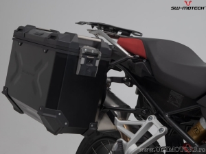 Set TRAX ADV negru (topcase + 2x sidecase + suporti PRO + ADV-RACK pt suporti inox) - 150.0L - BMW F 750/850 GS - SW-Motech