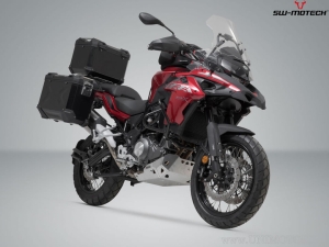 Set TRAX ADV negru (topcase + 2x sidecase + suporti PRO + ADVENTURE-RACK) - 150.0L - Benelli TRK 502 X ('18-) - SW-Motech