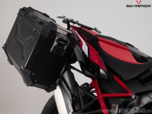 Set TRAX ADV negru (topcase + 2x sidecase + suporti PRO + ADVENTURE-RACK) - 150.0L - Honda CRF1100L ('19-'21) - SW-Motech