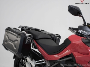 Set TRAX ADV negru (topcase + 2x sidecase + suporti PRO + ADVENTURE-RACK) - 158.0L - Ducati Multistrada 1260 ('17-) - SW-Motech